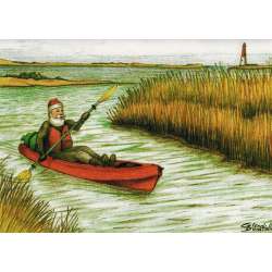 Greeting Card - Christmas Kayak 1