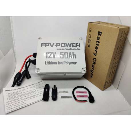 FPV-POWER Kayak Battery Combo 12V 50Ah